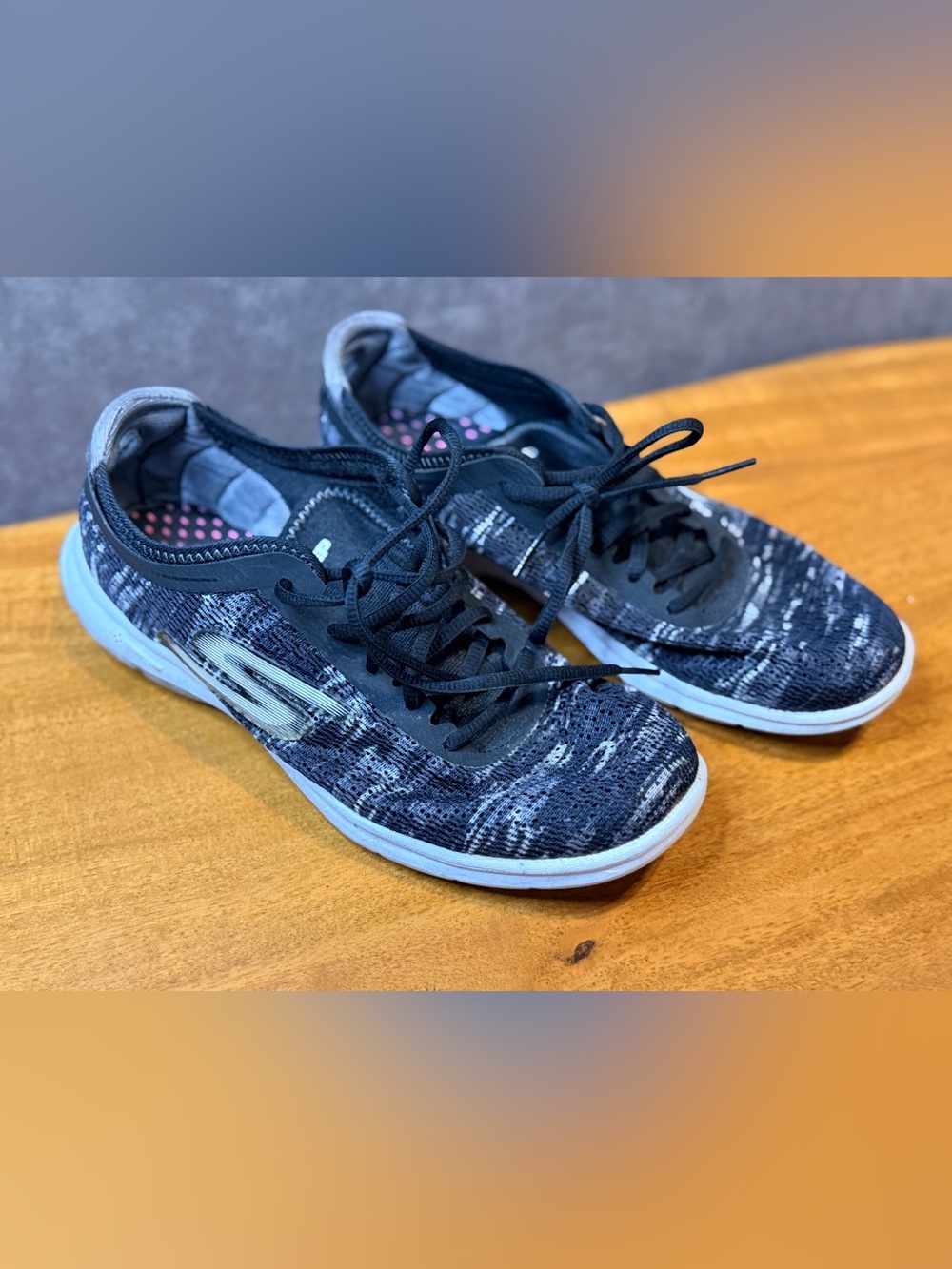 SKECHERS GO STEP Quick-Fit Women’s Lace-Up Knit Walking Sneakers Size US 9